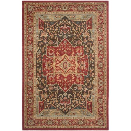 Safavieh Mahal Power Loomed Rectangle Rug- Red - Red- 5 ft. 1 in. x 7 ft. 7 in. MAH625D-5